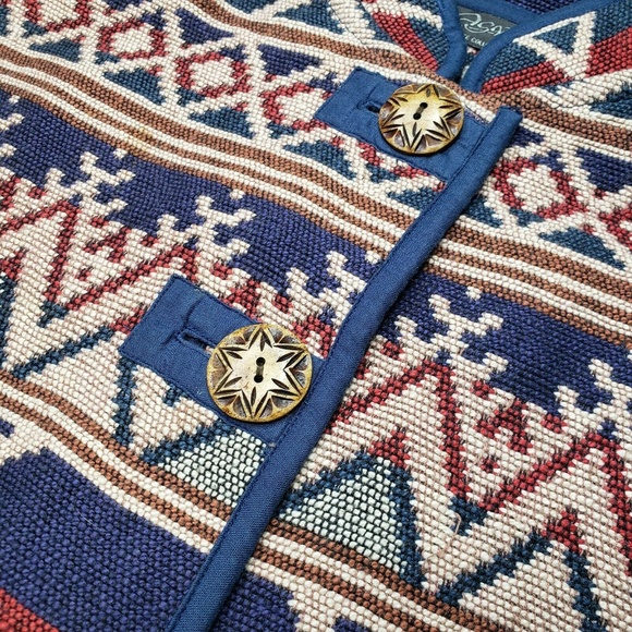 Aztec Southwest Print Vest Size P Small - Picture 7 of 8